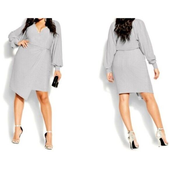 City Chic‎ Plus Size Women's Elegant Stretch Mini Party Dress - Picture 1 of 5